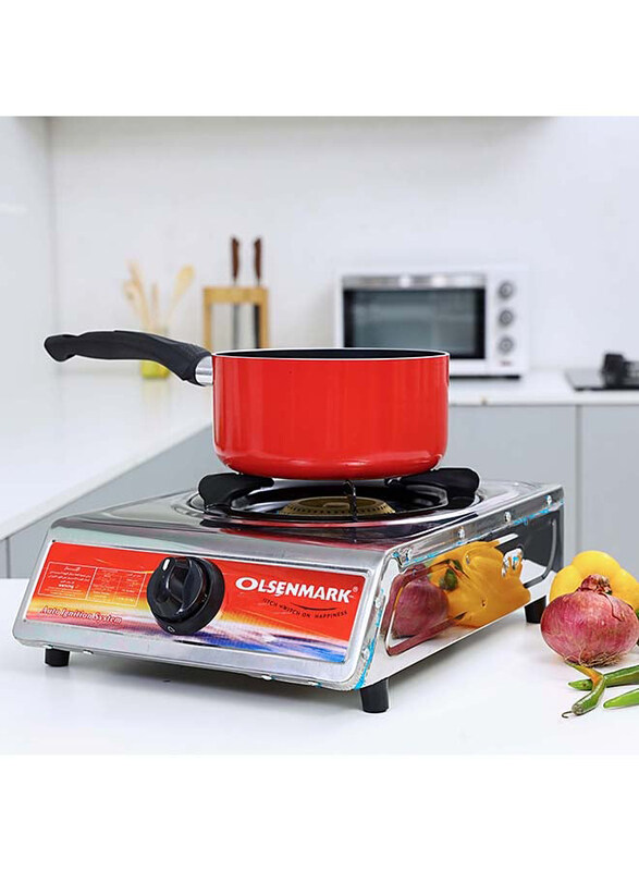 

Olsenmark Single Burner Gas Cooktop, OMK2231, Silver/Black