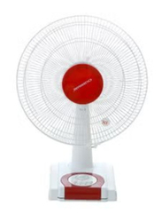 Olsenmark 3 Speed Table Fan With Timer, OMF1700, Red/White