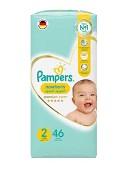 Pampers Premium Care Newborn Taped Diapers, Size 2, 3-8 KG, 46 Count