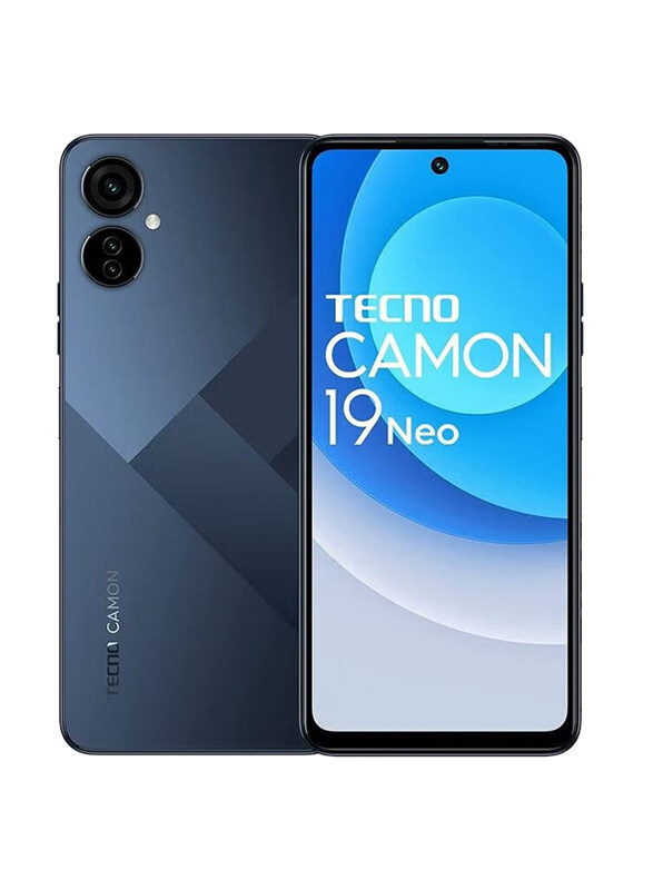 

Tecno Camon 19 Neo 128GB Eco Black, 6GB RAM, 4G, Dual Sim Smartphone, Middle East Version