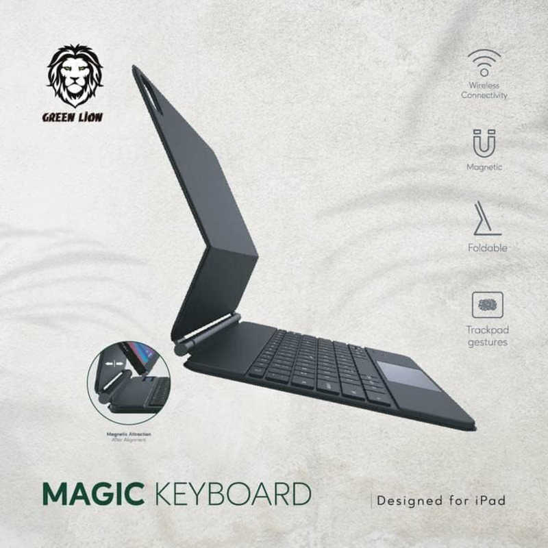 Green Lion Arabic/English Magic Keyboard, 500mAh, Black