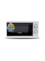 Geepas 20L Microwaves Oven, 1200W, with Re-Heating & Fast Defrosting, Adjustable Temperature & Timer Function, GMO1894-20LN, White