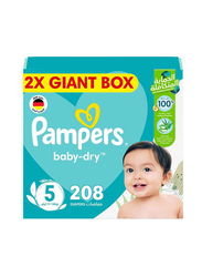 Pampers Premium Care Taped Baby Dry Pants Diapers with Aloe Vera Lotion, Size 5, 11-16 KG, 208 Count