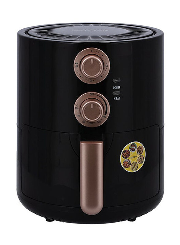 Krypton 3.5L Air Fryer with High Speed Circulation Technology, 1400W, KNAF6340, Black