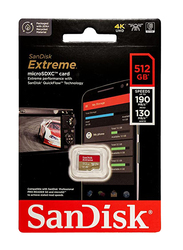 SanDisk 512GB Extreme MicroSDXC Memory Card, Multicolour