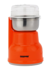 Geepas Coffee Grinder Powerful Motor with Durable Jar & Blade, 150W, GCG41018, Orange