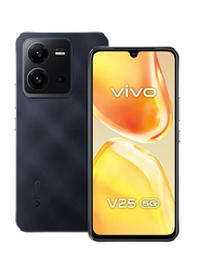 Vivo V25 128GB Diamond Black, 8GB RAM, 5G, Dual Sim Smartphone, Middle East Version