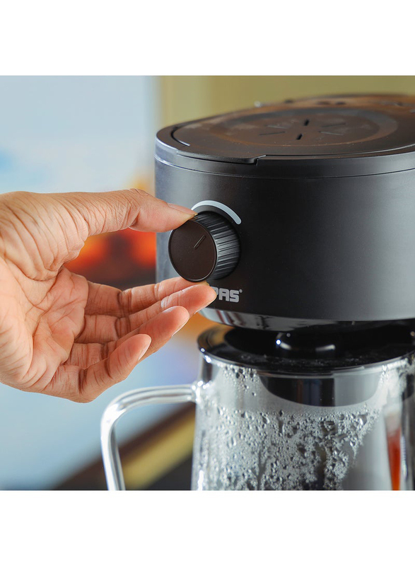 Geepas 2.5L Ice Tea/ Coffee Maker with Permanent Nylon Filter, 700W, GCM41516, Black