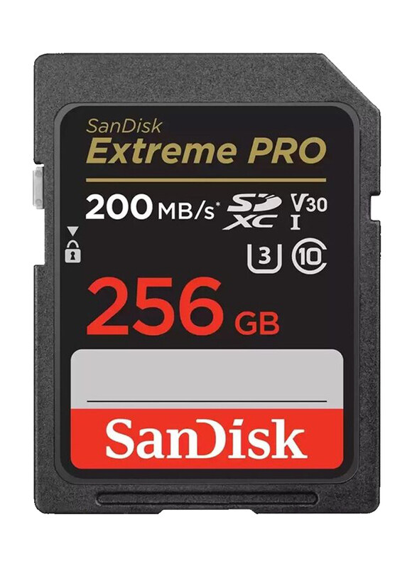 

SanDisk 256GB Extreme Pro SDHC and SDXC UHS-I Memory Card, Multicolour