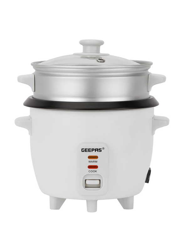 Geepas 3-in-1 Automatic Rice Cooker, GRC4325H, White