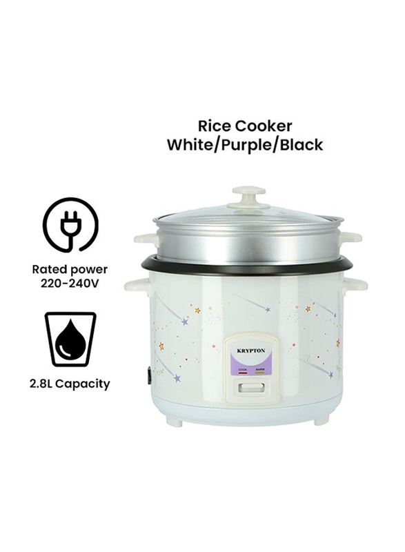 Krypton 2.8L Electric Rice Cooker, KNRC6106, Multicolour