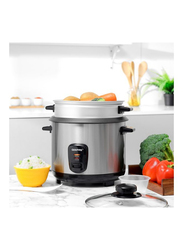 Geepas 1.5L Multifunctional Rice Cooker with Removable & Non Stick Inner Pot, 500W, GRC35040, Silver