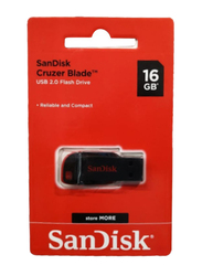 SanDisk 16GB Cruzer Blade USB 2.0 Flash Drive, SDCZ50-016G-B35, Black