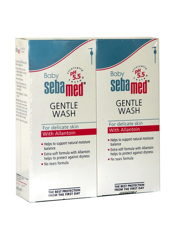 Sebamed 2 x 400ml Gentle Wash with Allantoin, White