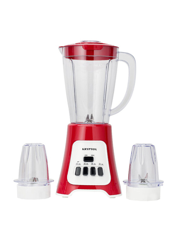 Krypton 1.5L 3-in-1 Blender with 6 Speed Selection, 400W, KNB6291, Red/White