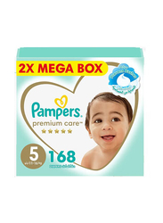 Pampers Premium Care Taped Baby Diapers, Size 5, 11-16 KG, 168 Count