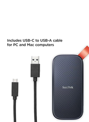 SanDisk 1TB SSD External Portable Solid State Drive, Up to 800MB/s, USB-C, USB 3.2 Gen 2, SDSSDE30-1T00-G26, Black