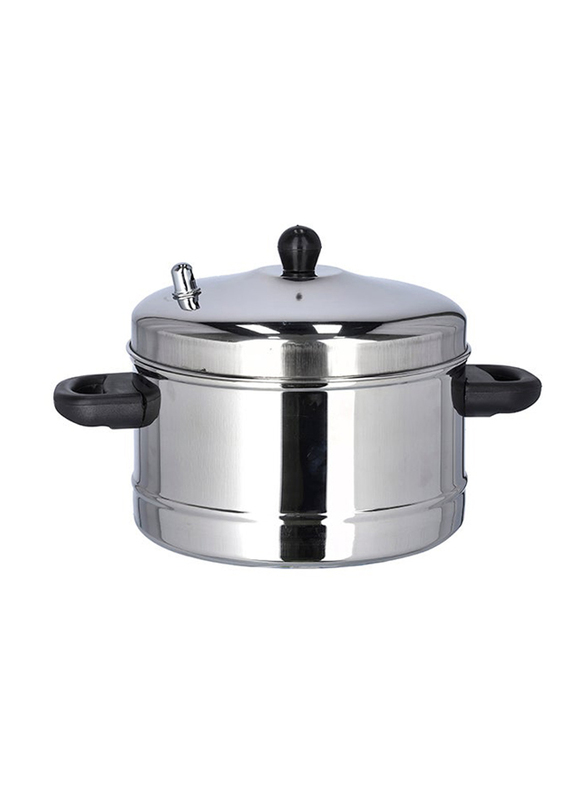 Royalford 4-Plate Stainless Steel Round Idli Cooker, 25x19.8x23cm, Silver