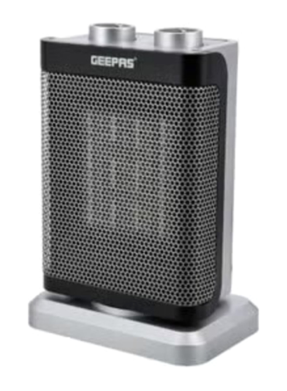 Geepas Ceramic Heating Element PTC Fan Heater, 1500W, GRH28529, Black/Silver