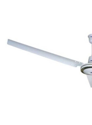 Geepas 56-inch 75W Ceiling Fan with Double Ball Bearing, 3 Speed, 3 Blade with Strong Air Breeze, 290 RPM & Scratch Resistance Durable Body for Living Room/Bed Room & Office, GF9428, White