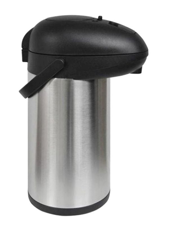Royalford 4 Ltr Double Wall Stainless Steel Flask, Silver/Black