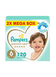 Pampers Premium Care Taped Baby Diapers, Size 6, 13+ KG, 120 Count