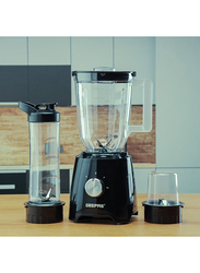 Geepas 1.5L Multi functional Super Blender with 2 Speed and Pulse Function, 500W, GSB44033N, Black/Clear