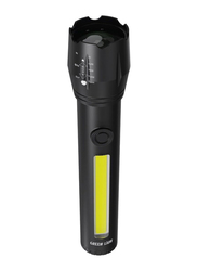 Green Lion 1200mAh 2 in 1 Adjustable Torch 3W LED, 130lm, Black