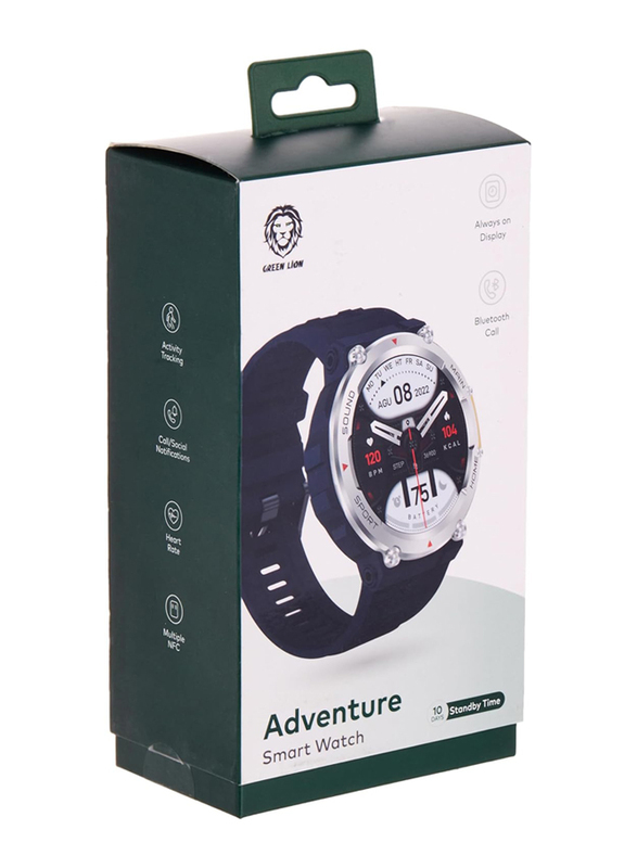 Green Lion Adventure Smartwatch with Wireless Charging & Voice Assistant, Orange