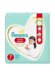 Pampers Premium Care Pants Diapers with Stretchy Sides for Better Fit, Size 7, 20+ KG, 32 Count