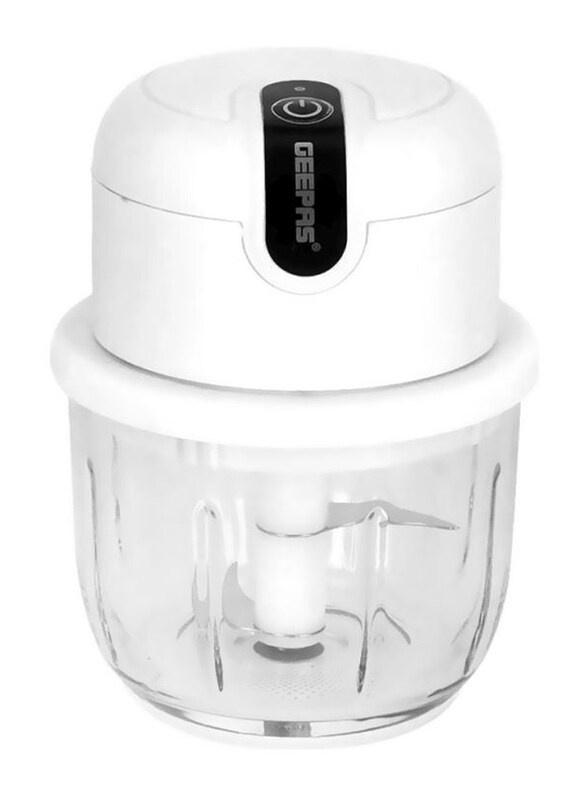 

Geepas 300ml Portable Wireless Mini Food Chopper, 30W, GMC42022, White/Clear