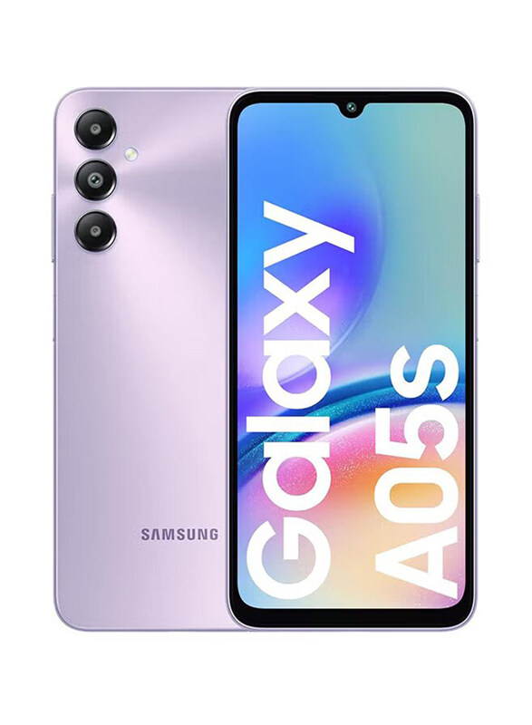 

Samsung Galaxy A05s 128GB Light Violet, 6GB RAM, 4G LTE, Dual Sim Smartphone, Middle East Version