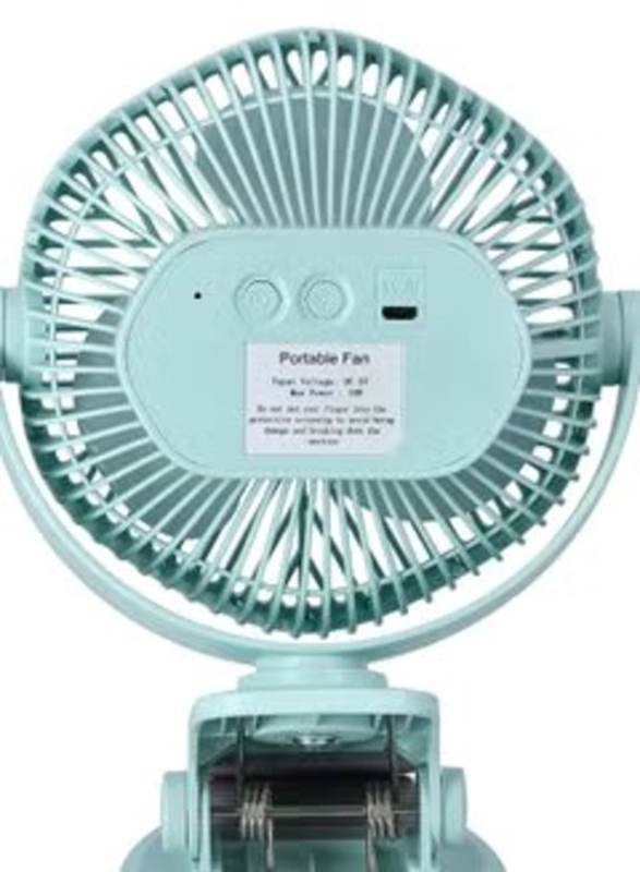 Krypton Rechargeable Mini Fan With LED Light, KNF5405, Light Green