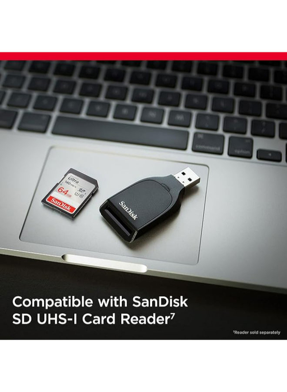 SanDisk 64GB Ultra MicroSDXC UHS Memory Card, Multicolour
