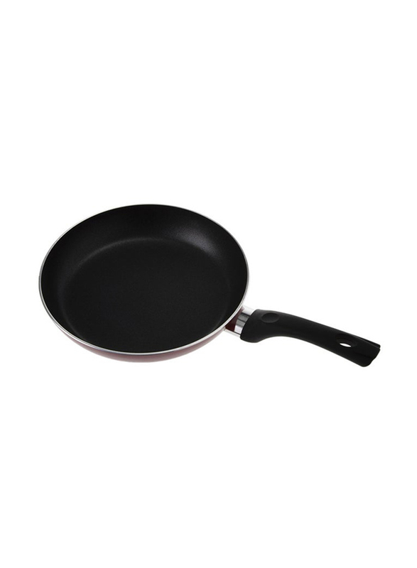 Royalford 28cm Round Fry Pan, Red/Black