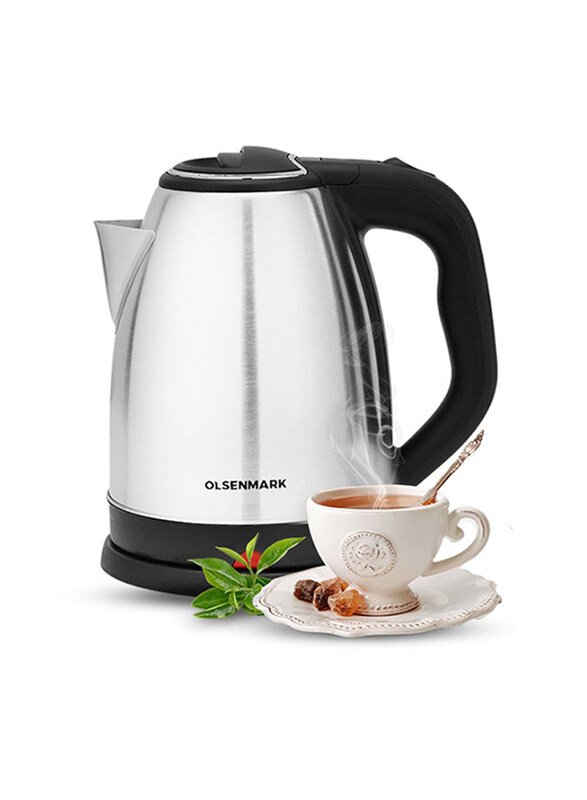 

Olsenmark 1.8L Electric Kettle, 1500W, OMK2356Q, Silver/Black