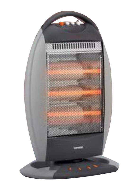 Geepas 3 Heating Power Halogen Heater, GHH9107, Grey