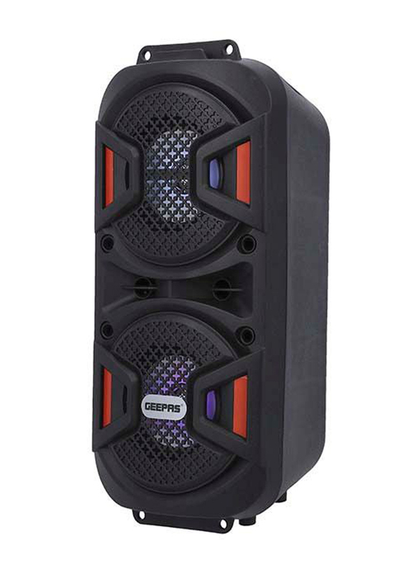 Geepas Rechargeable Portable Speaker with 1500mAh Huge Battery, Gms11187, Black