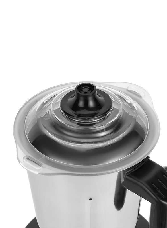 Geepas 1.5L 5-in-1 Sturdy Stainless Steel Finish Body Blender/ Mixer Grinder, 1000W, GSB44108, Black/Silver