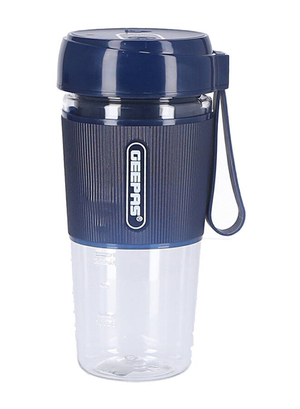 Geepas 300ml Rechargeable and Portable Juicer, 50W, GSB44073, Blue/Clear