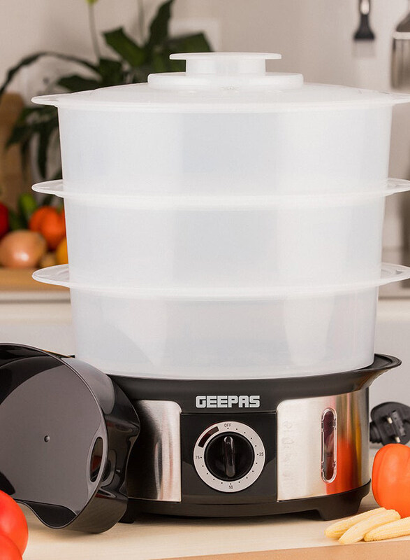 

Geepas 12L Electric Food Steamer, 1000W, GFS63025UK, Multicolour