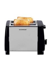 Olsenmark 2-Slice Bread Toaster, 800W, OMBT2398, Silver/Black