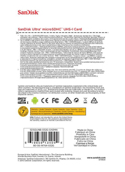 SanDisk 32GB Ultra MicroSDHC UHS-I Memory Card, Multicolour