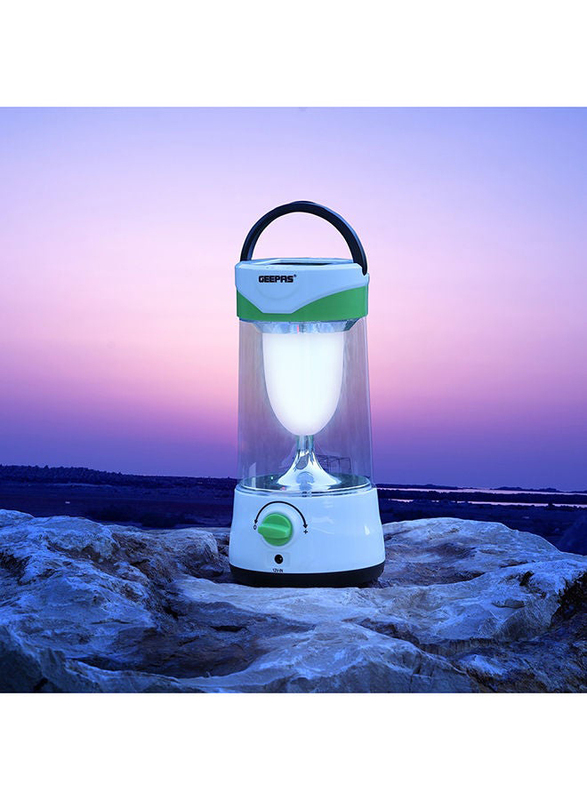 Geepas 24.6cm Multi-Functional Rechargeable Solar LED Emergency Lantern, GSE5589, Assorted