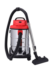 Krypton Wet & Dry Stainless Steel Vacuum Cleaner, 23L, 2300W, Knvc6382, Silver/Red