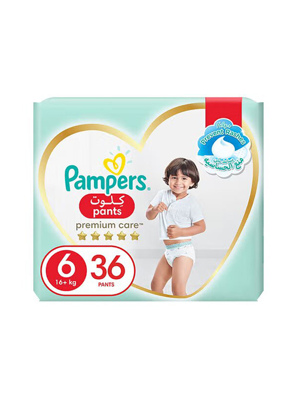 Pampers Premium Care Pants Diapers, Size 6, 16+ KG, 36 Count