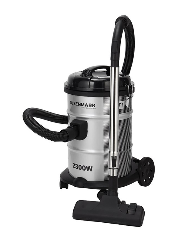 Olsenmark Vacuum Cleaner With Wheels, 21L, 2300W, Omvc1574E, Grey