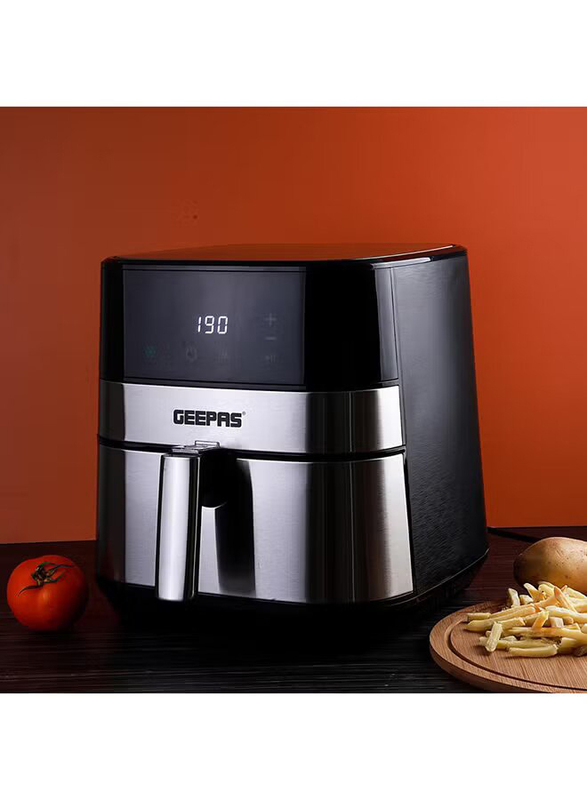Geepas 5L Digital Air Fryer, 1700W, with Touch Control Panel, 60 Minute Timer, Led Display & Auto Shut Off, GAF37510, Black