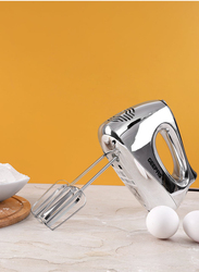 Geepas Hand Mixer with Heart Waffle Maker Set, 200W, GHM6127+GWM36538, Silver/Black
