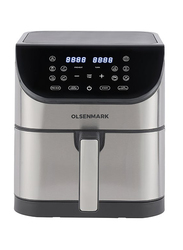 Olsenmark 6L Digital Air Fryer with Non-Stick Frying Pot and Tray, 1500W, OMAF2346R, Black/Silver